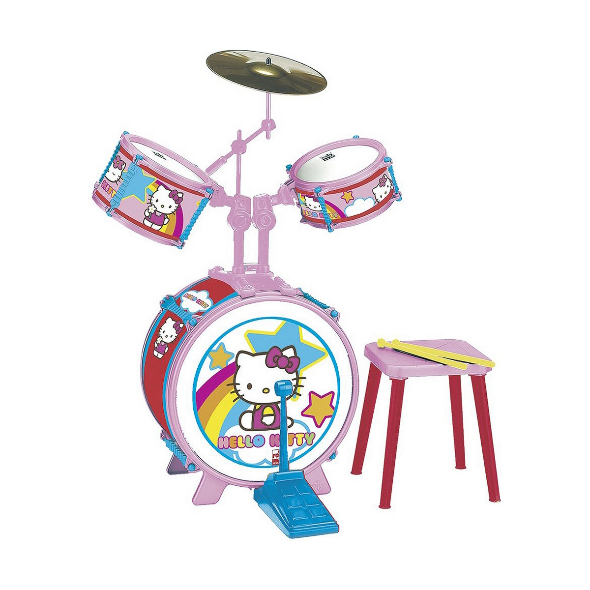 Batteria Musicale Hello Kitty Plastica